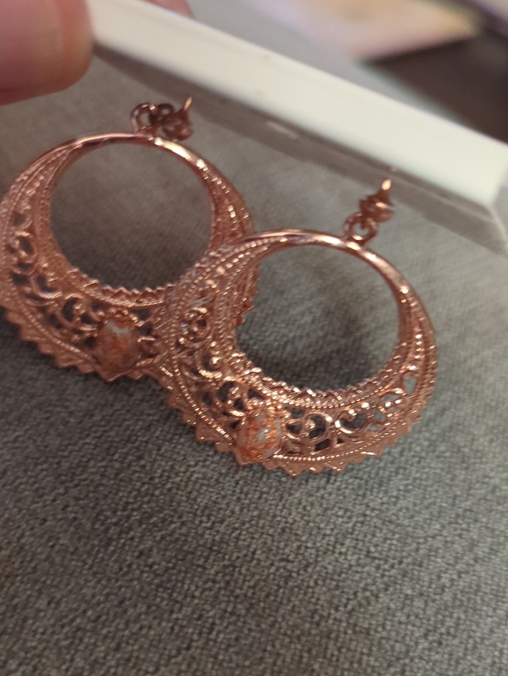 Cooper Filigree Hoop Earrings - Elegant Women's Jewelry